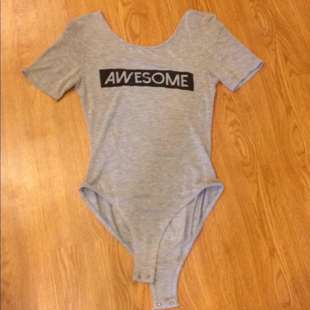 SEVENTEEN BODYSUIT STRETCHY "AWESOME" TRENDY COMFY